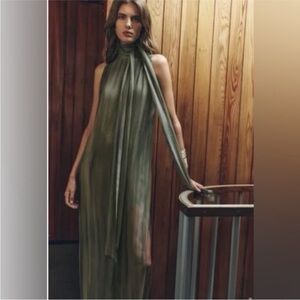 Zara Olive Green Maxi Dress